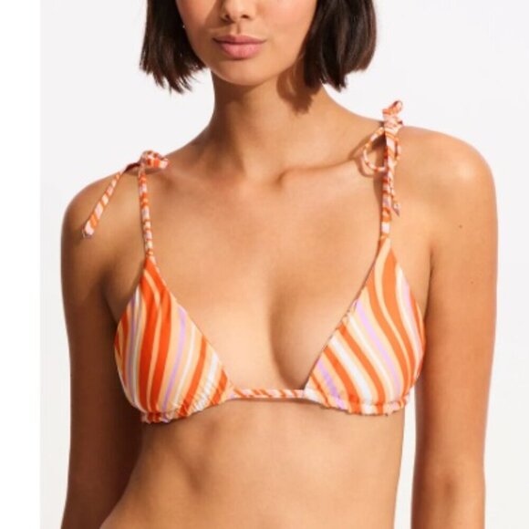 Seafolly Women's Slide Triangle Bikini Top, Size 10 - Picture 5 of 10